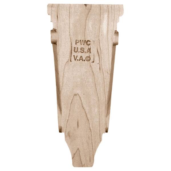 Small Acanthus Pilaster Corbel, Red Oak P645