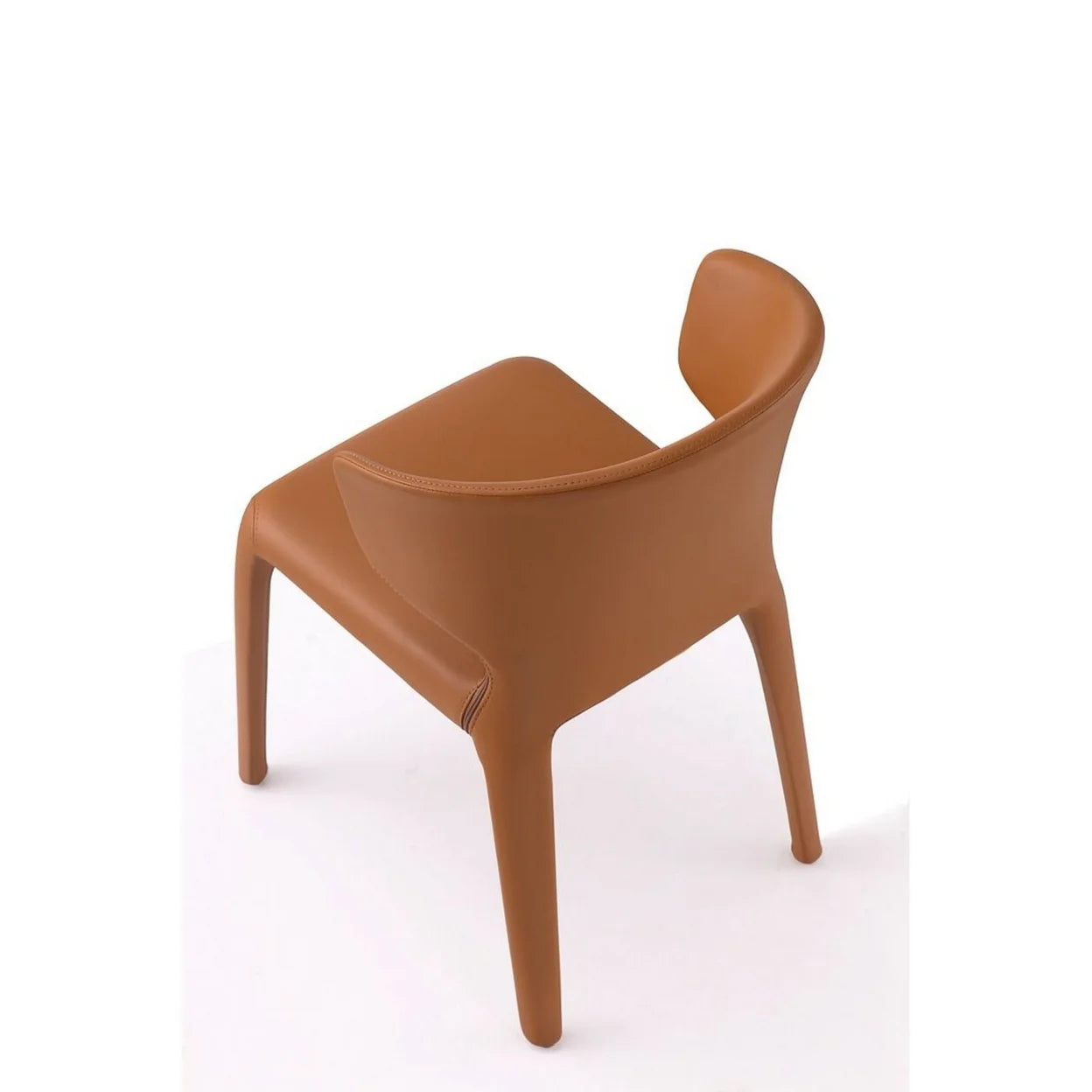 Faux Leather Dining Chair in Brown (Set of 2) J362