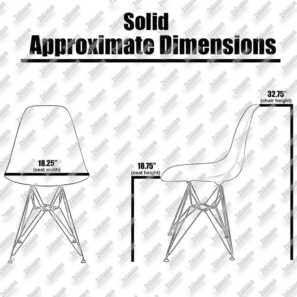 Set of 4 Black Plastic Dining Room Chairs O23029