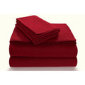 Deep Red Twin XL 3 Piece Flannel Sheet Set H669901