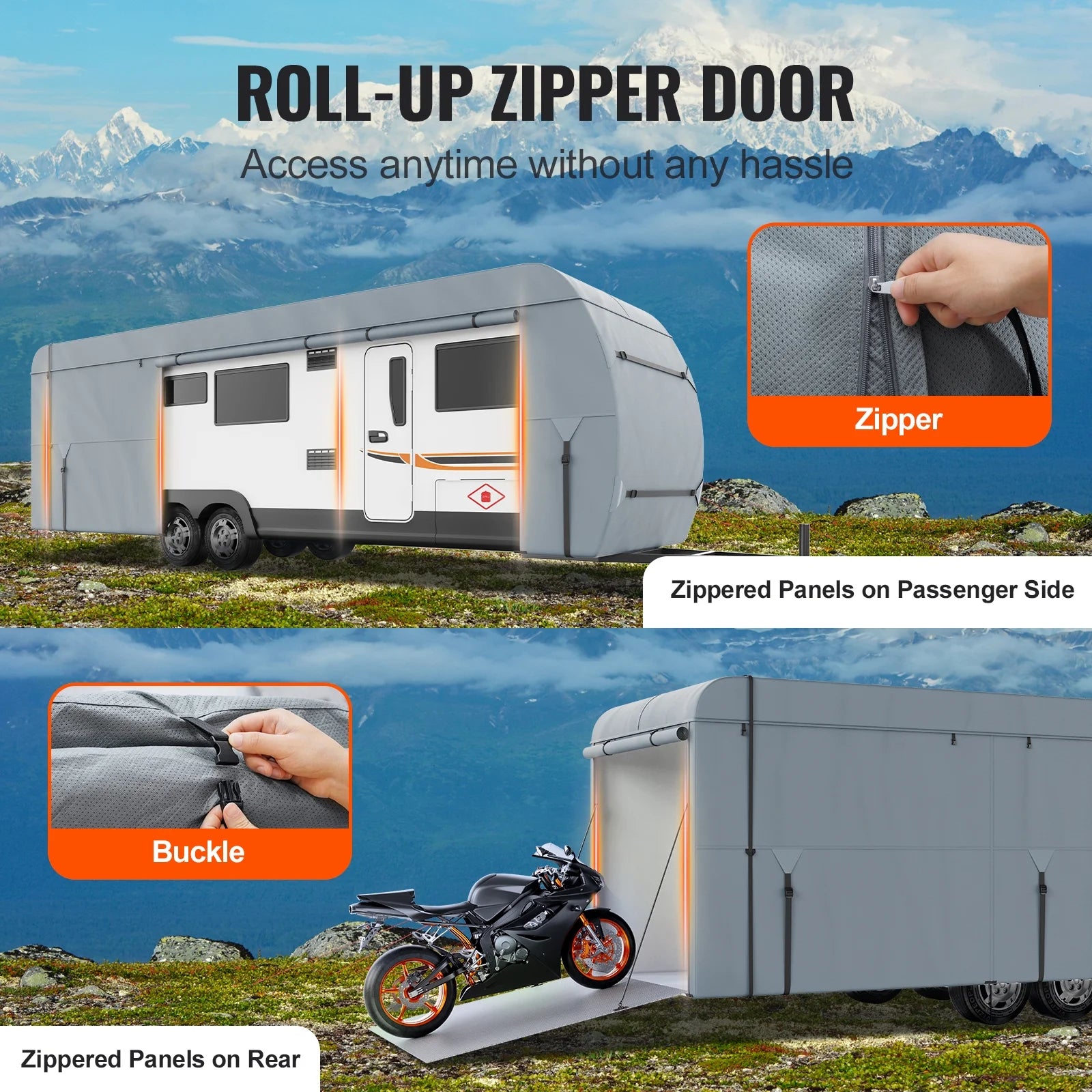 Waterproof 20'-22' Class A Motorhome RV Cover W786