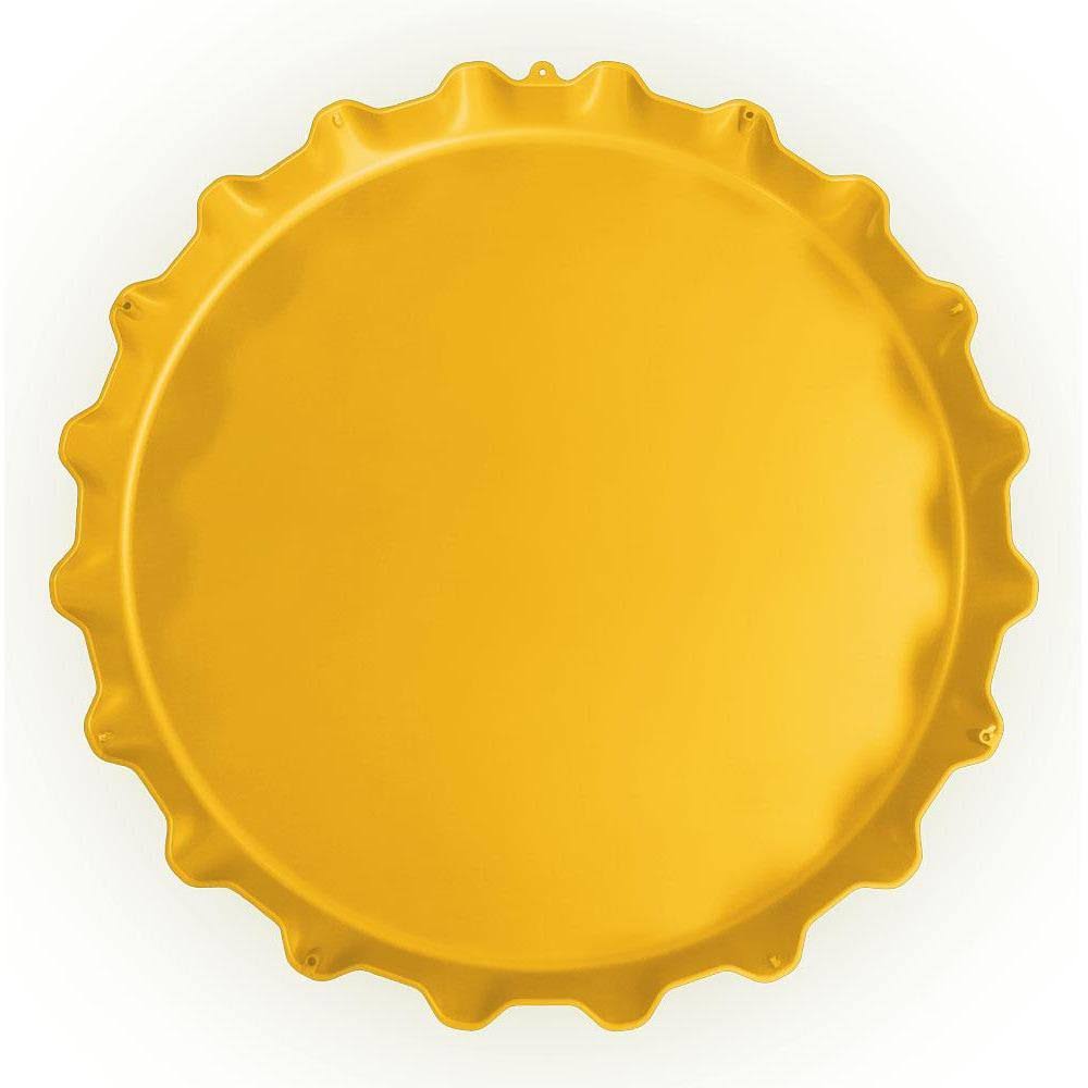 Yellow Bottle Cap Wall Sign N5168