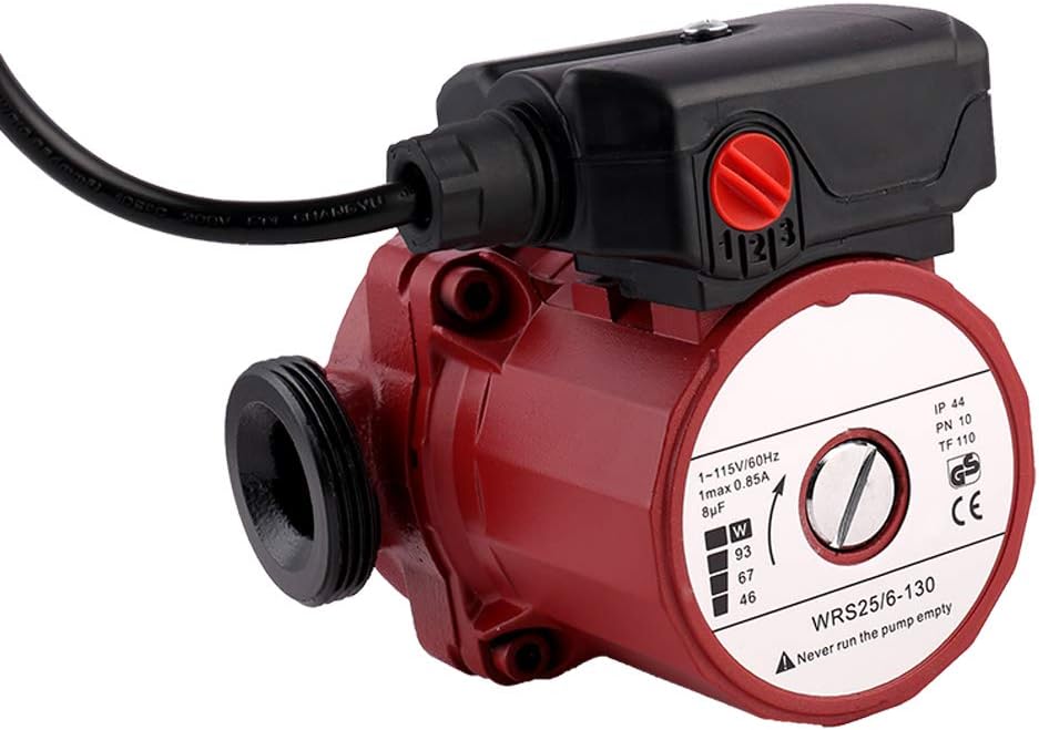 Hot Water Circulator Circulation Pump 115V/60Hz 3-Speed Cast Iron Booster Pump 1.5 inch Outlet 46/67/93W E3907