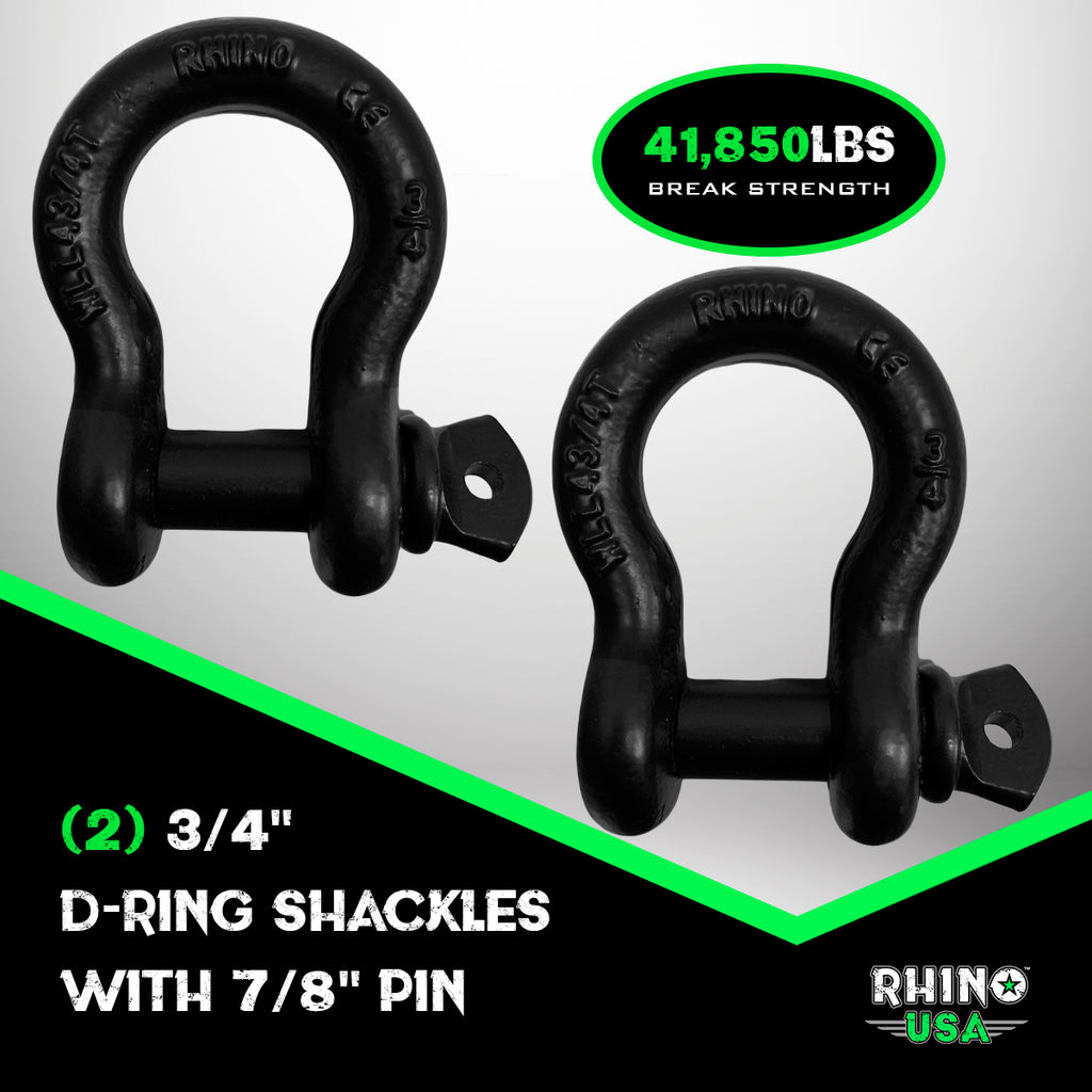 Combo Recovery Tow Strap (30ft) & D Ring Shackles X747122