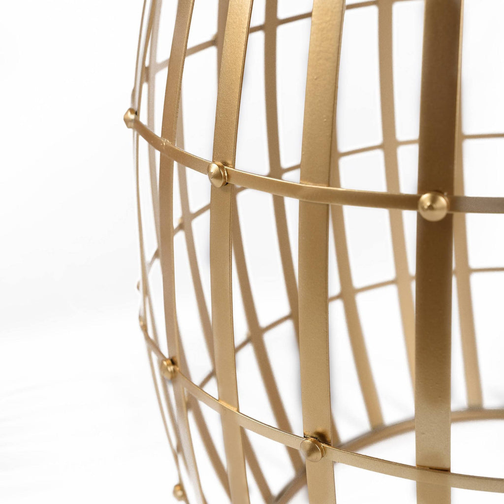 Gold White Marble Top Nesting Tables (Set of 2) P9393
