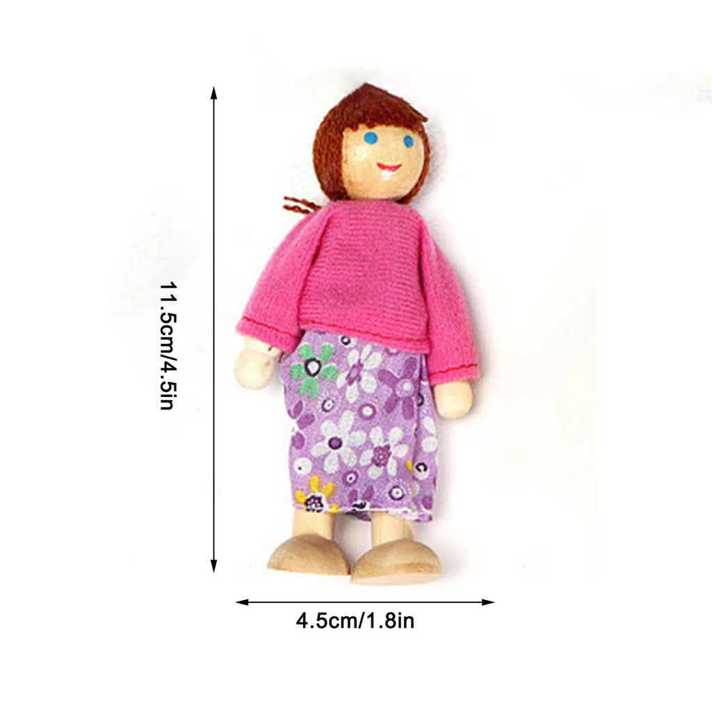 Dolls House 4 People Set Doll Toy L4477