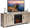 Fireplace Stand Media Storage Cabinet Console with Electric Fireplace with Remote Control N727769