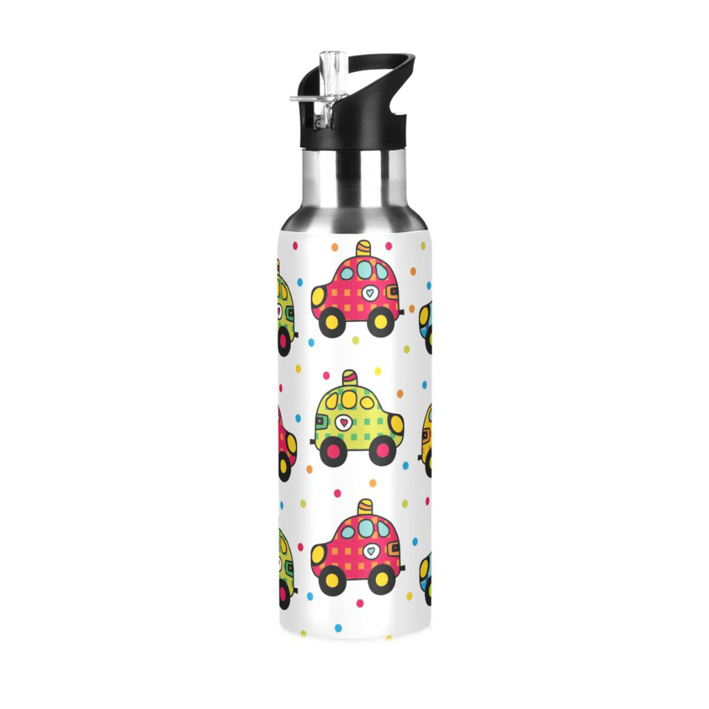 Stainless Steel Insulated Thermos Vacuum Flask Water Bottle with Straw Lid G30620