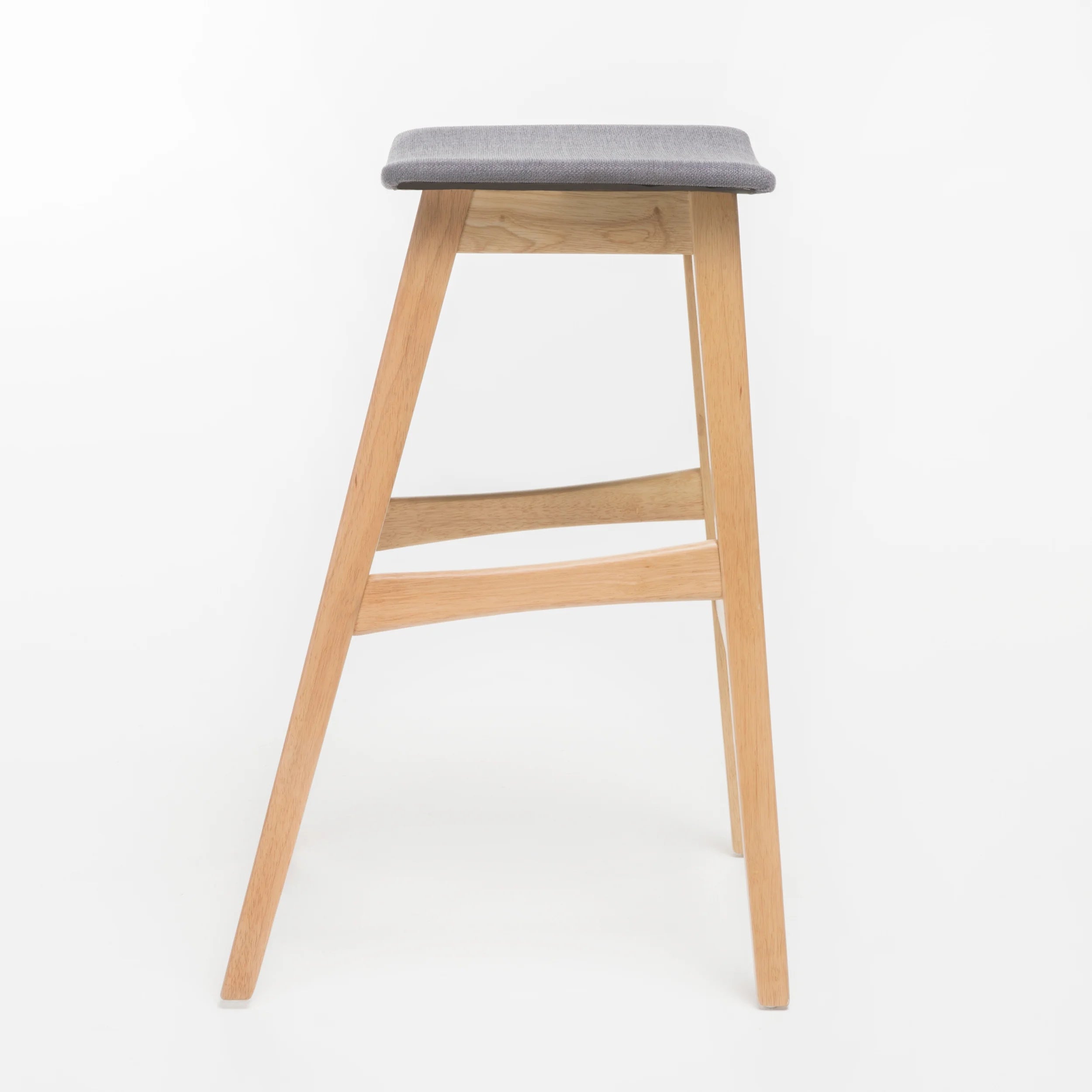 Dark Gray Fabric Backless Barstools, Set of 2 X561597
