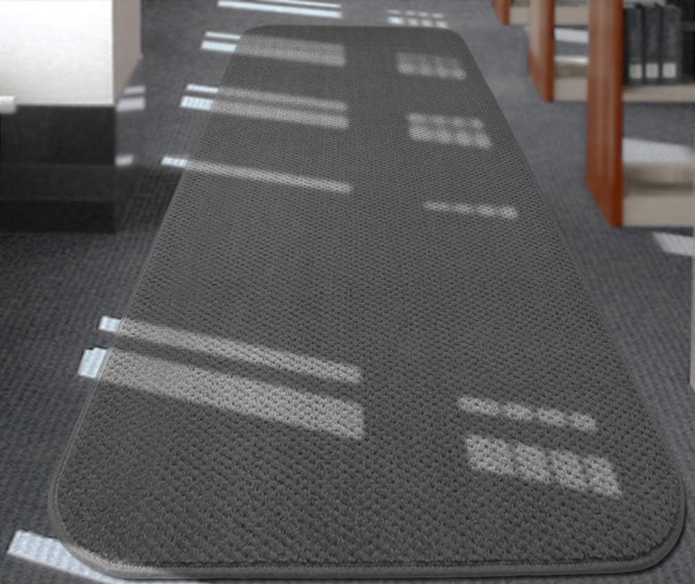 Gray 16 Feet X 27 Inches Carpet Runner Y711