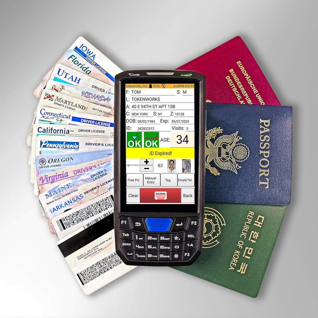 ID Scanner with Charger Cradle and Hand Strap D987