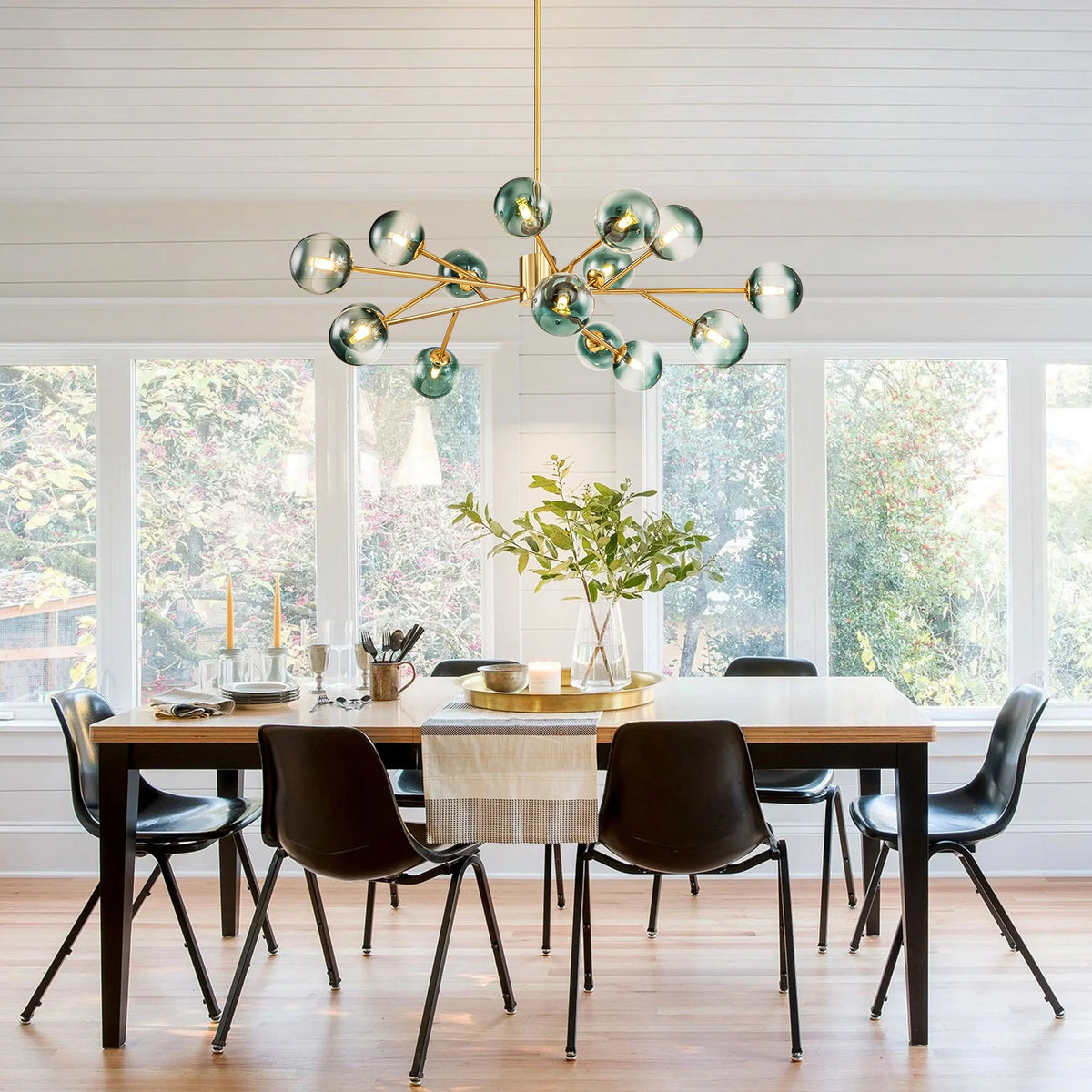 15-Light Glass Bubble Chandelier Y862689