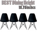 Set of 4 Black Plastic Dining Room Chairs O23029