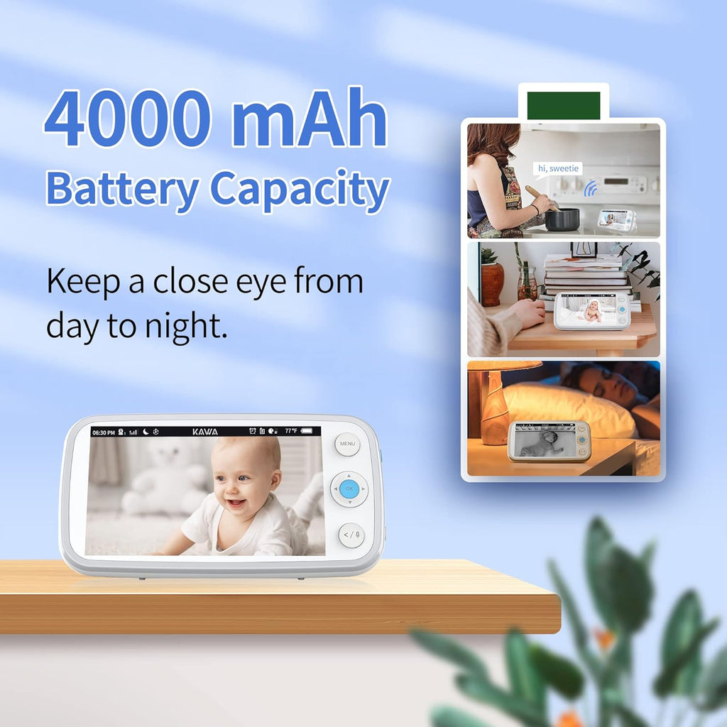 5 720P HD Video Baby Monitor with Night Vision and 2-Way Audio M6551