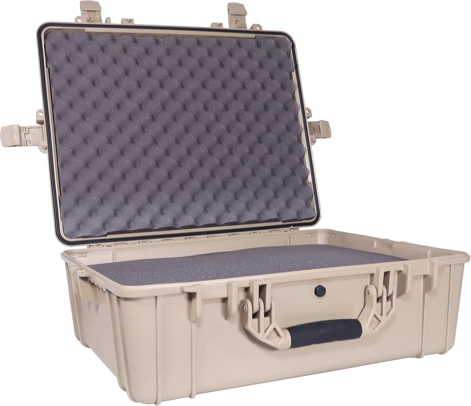 Black Waterproof Hardshell Dry Box Cargo Trunk Storage with Foam X7339