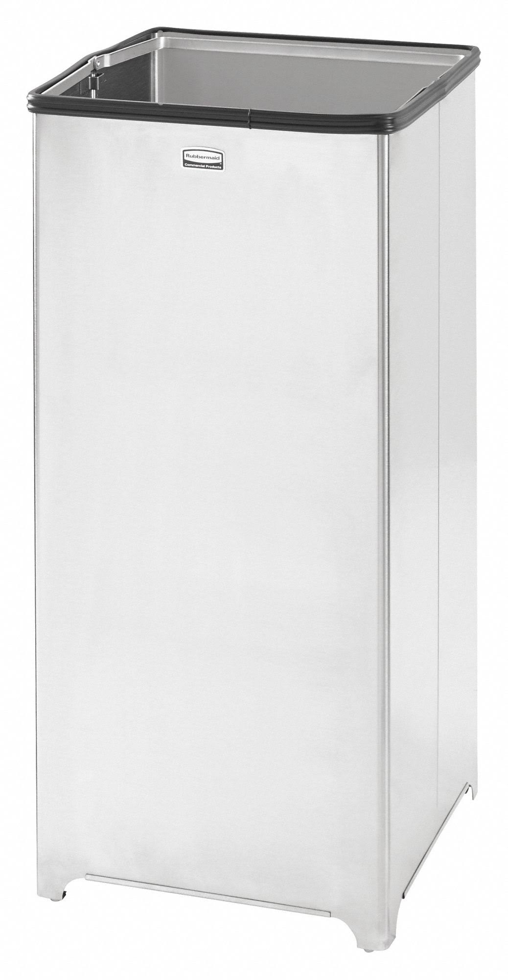 Silver 24 gal. Trash Can M5555