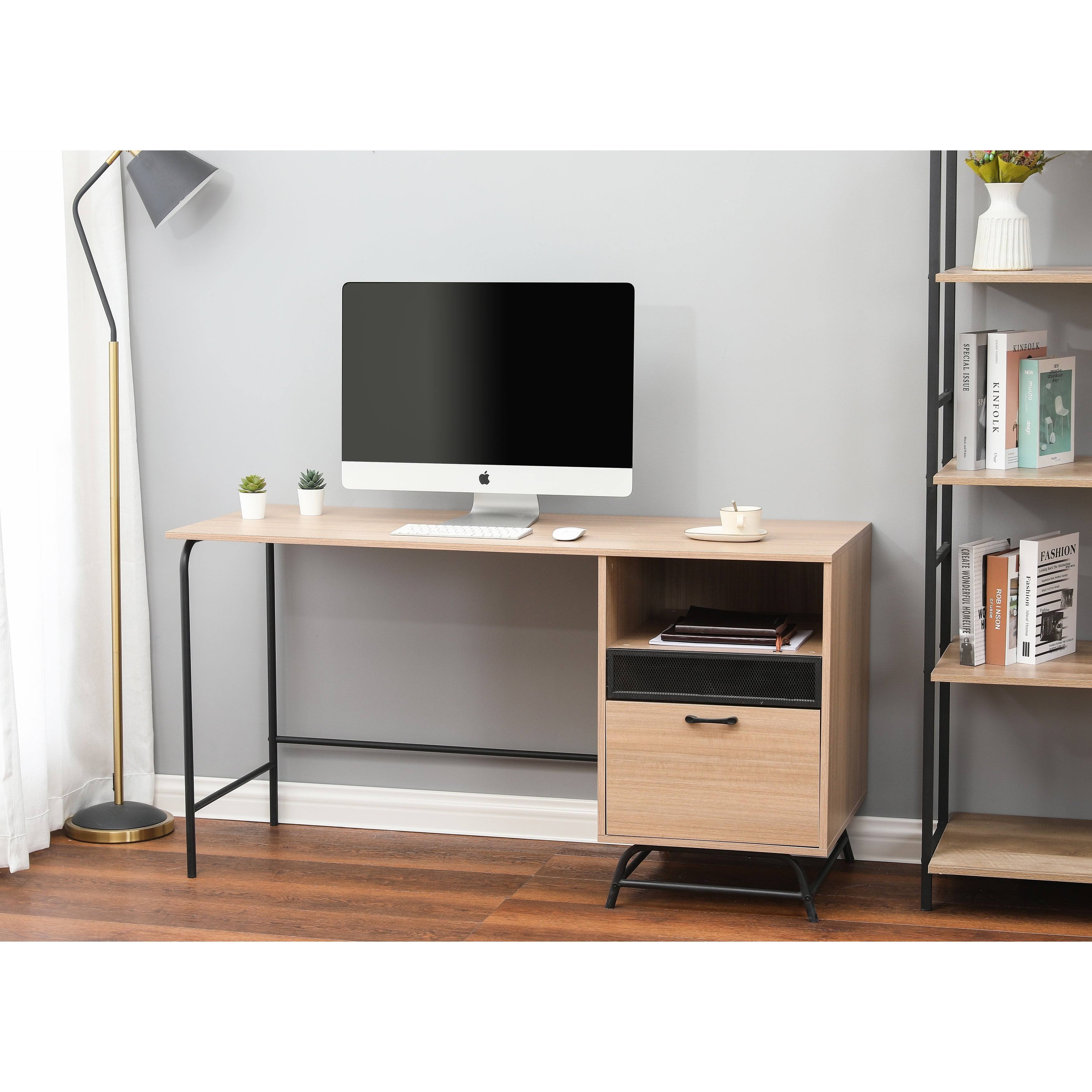 Light Oak Finish Home Office Desk E7767