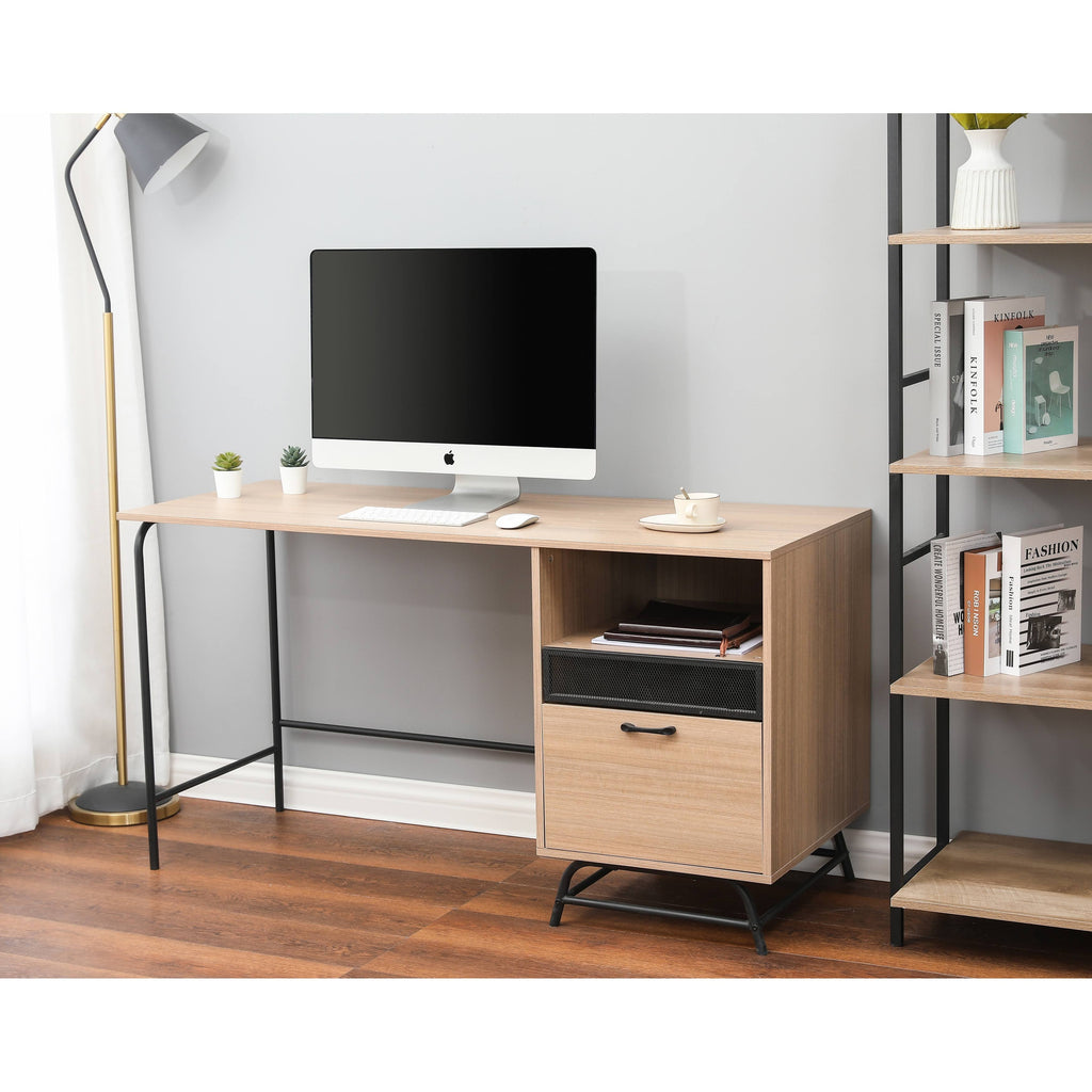 Light Oak Finish Home Office Desk E7767