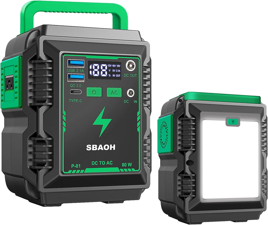 Portable Power Station 110V 80W AC Outlet Lithium Battery L4672