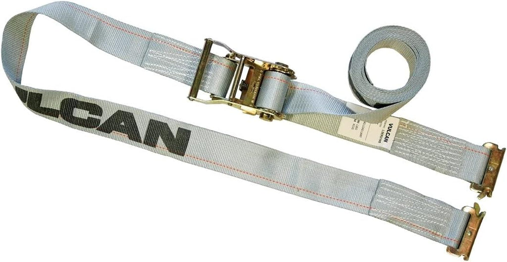 Ratchet Strap for E Track, 16 Foot, 6 Pack, Gray, 1,333 Pound Safe Working Load C1718