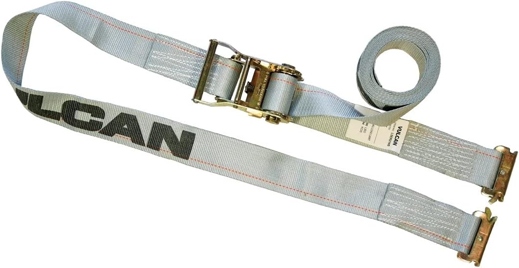 Ratchet Strap for E Track, 16 Foot, 6 Pack, Gray, 1,333 Pound Safe Working Load C1718