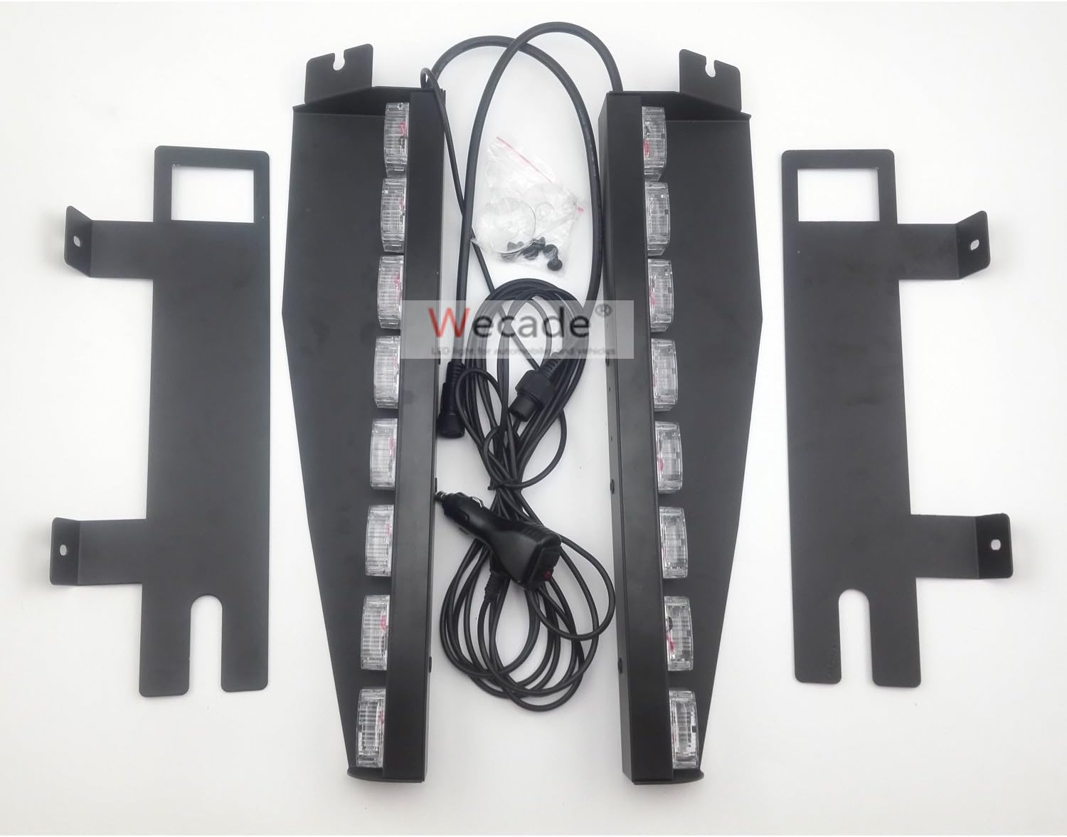 48 LED 12V 48W Strobe Light Bar with Suction Cups (Green/White) I646