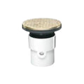 4x22 PVC Hub Base Adjustable Cleanout with Nickel Cover & Round Ring P348