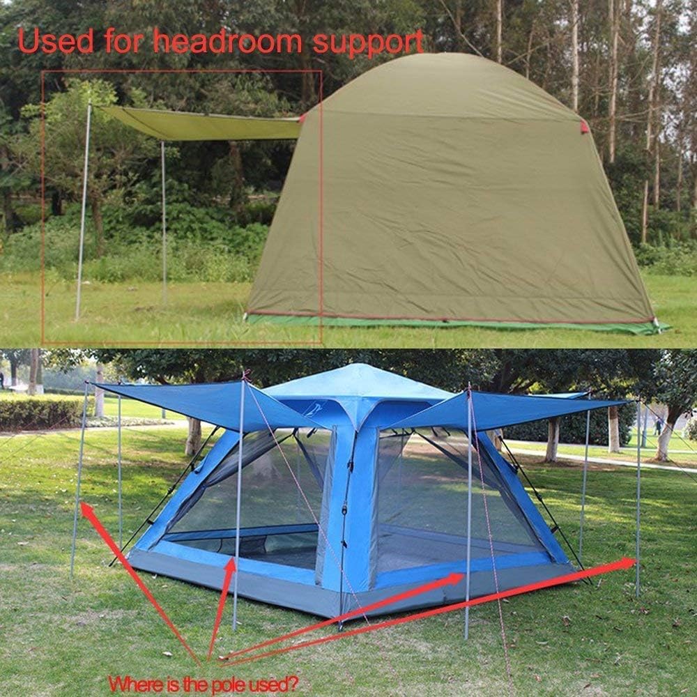 Adjustable 4 Section Steel Tent Tarp Poles I98006