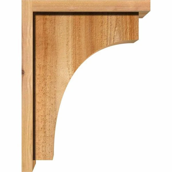 8x22W x 12x22D x 16x22H Rough Sawn Corbel with Backplate, Western Red Cedar Y440