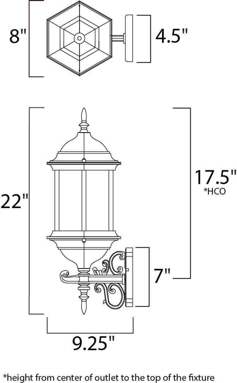 Outdoor Wall Light Empire Bronze P887