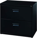 2 Drawer Lateral File Cabinet in Black L14631