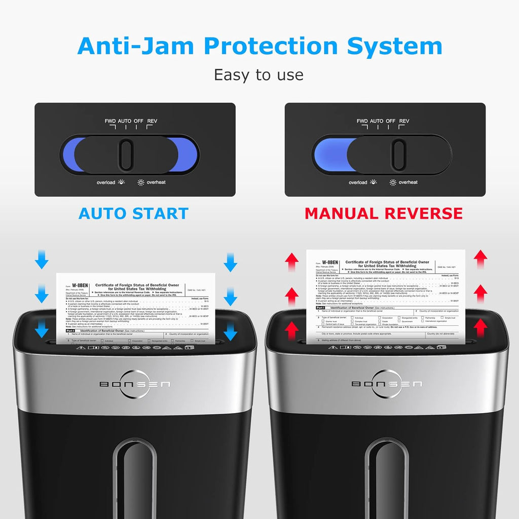 8-Sheet Crosscut Paper Shredder with 4 Gallons Wastebasket, Pack of 2 I69065