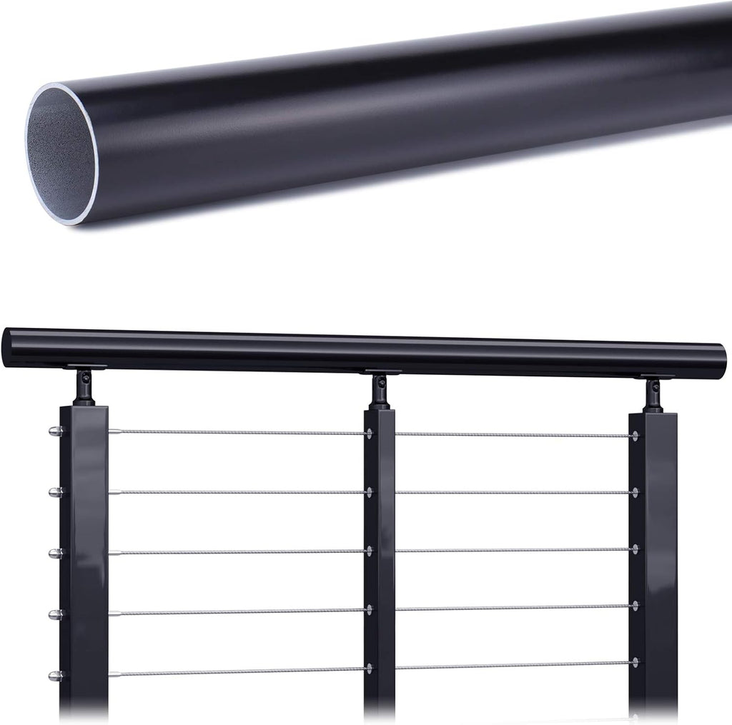 6.6ft Aluminum Cable Railing Handrail for Staircase and Deck Stair B44458