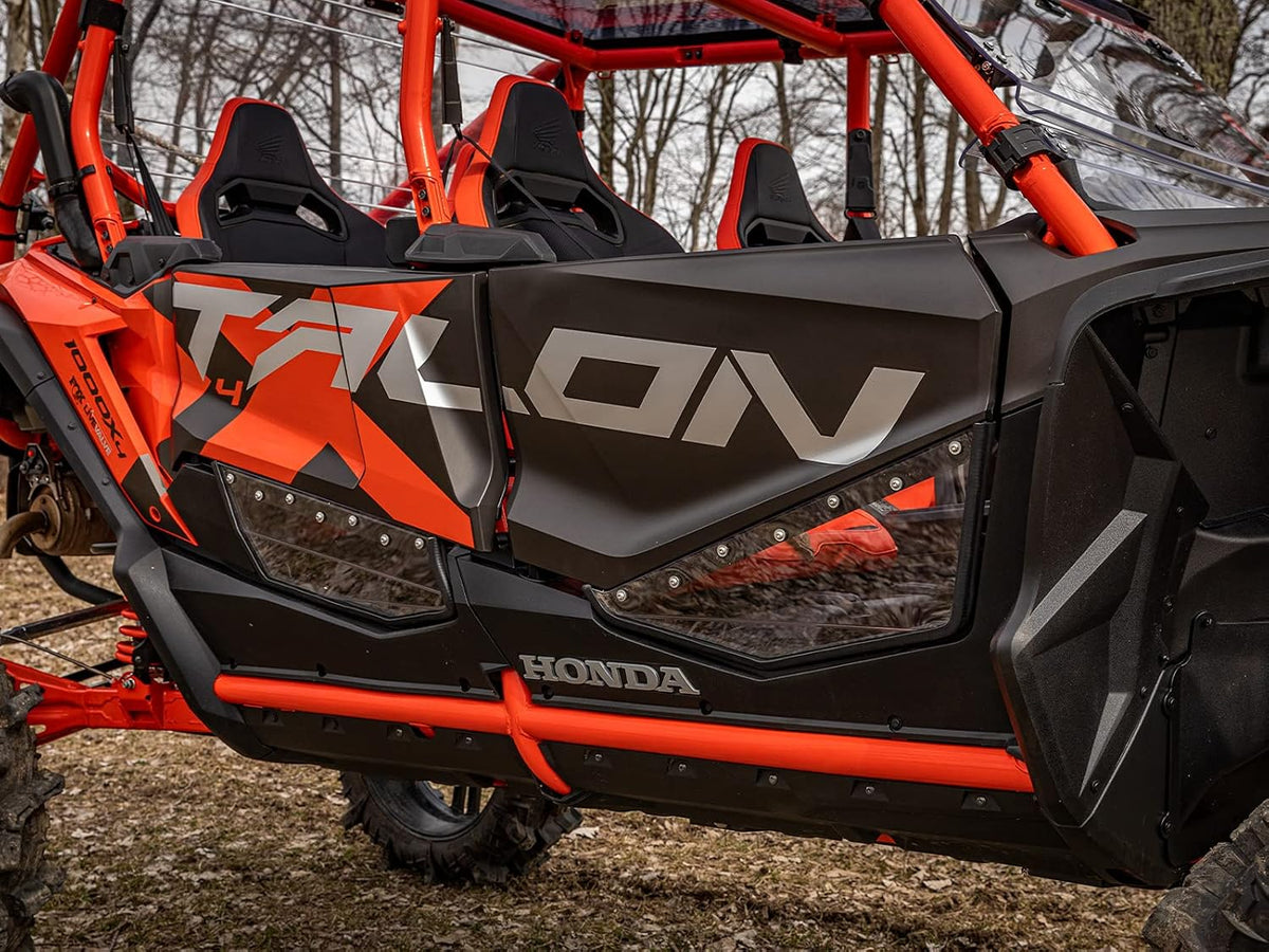 Clear Lower Doors for Honda Talon 1000X / 1000R / 1000X-4, 1/4” Clear Polycarbonate B405815