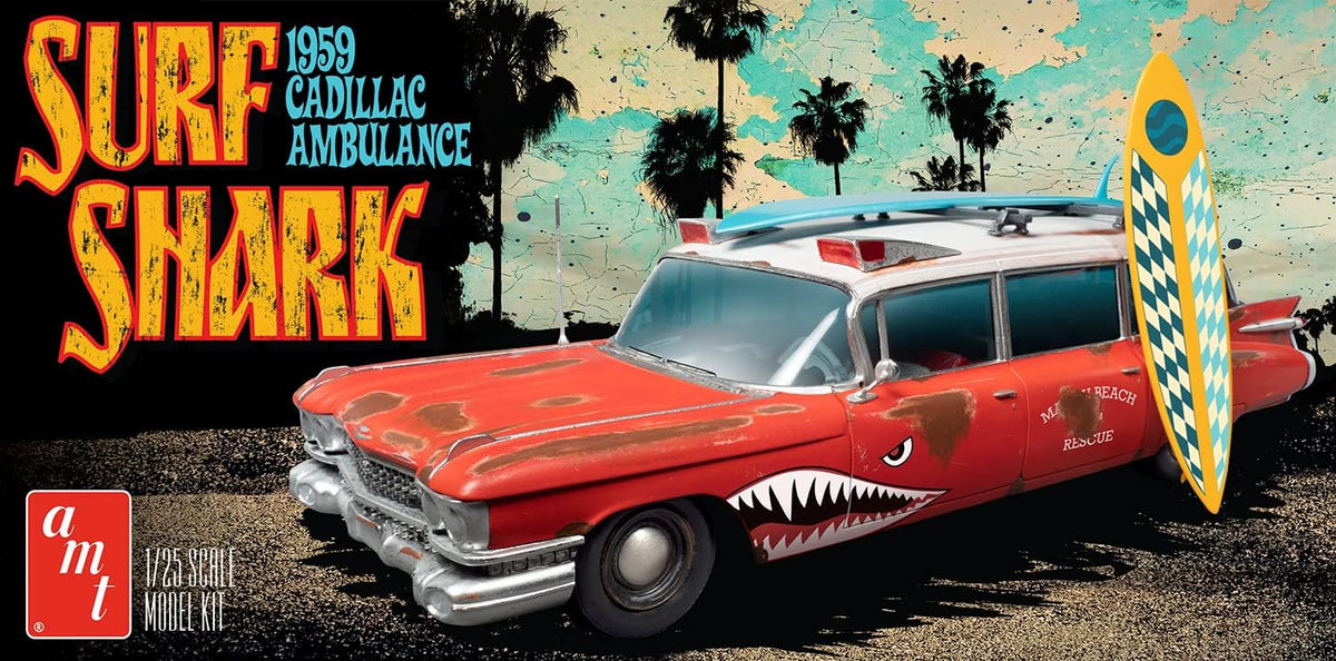1959 Cadillac Ambulance 1:25 Scale Model Kit Pack of 2 A66923