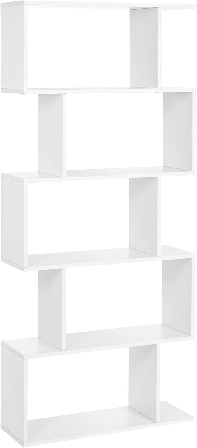 Rustic Brown 5-Tier Wooden Bookcase E980468
