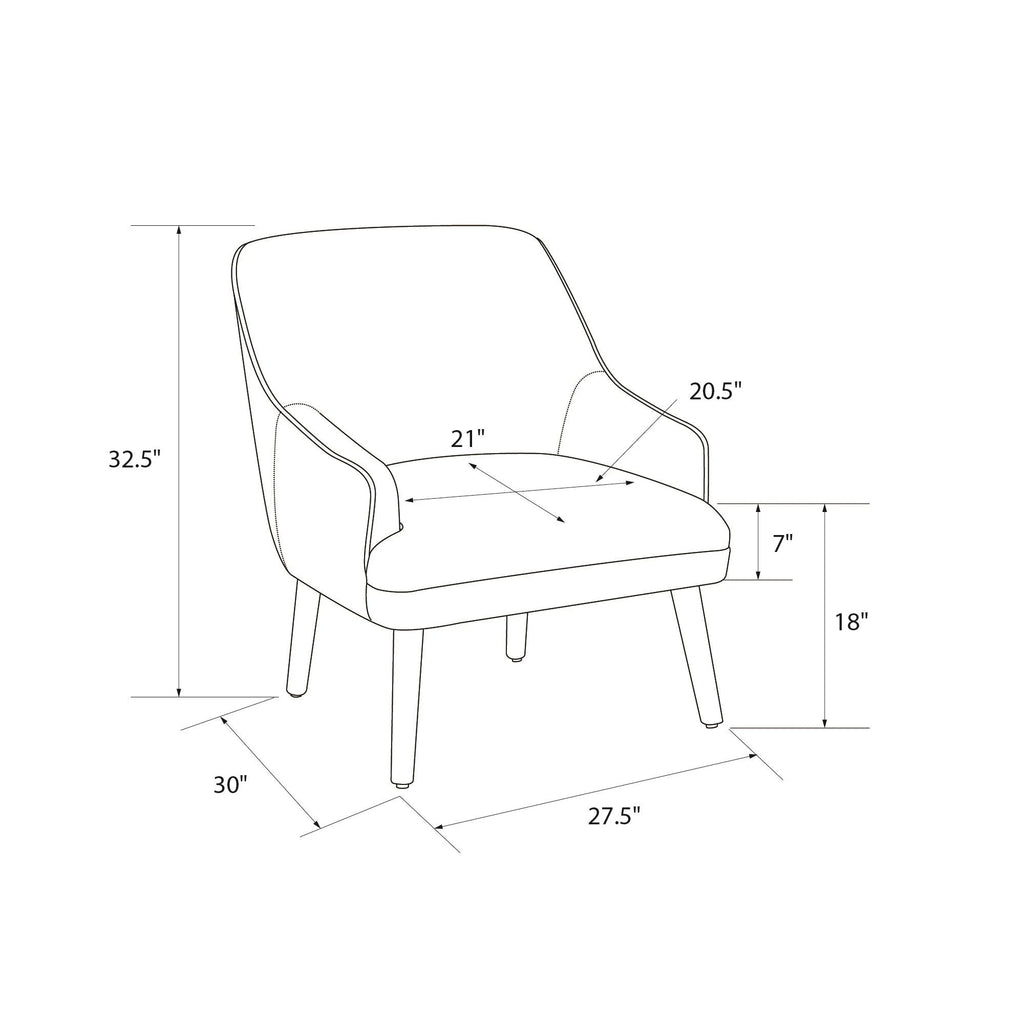 Mustard Velvet Upholstered Accent Chair A873