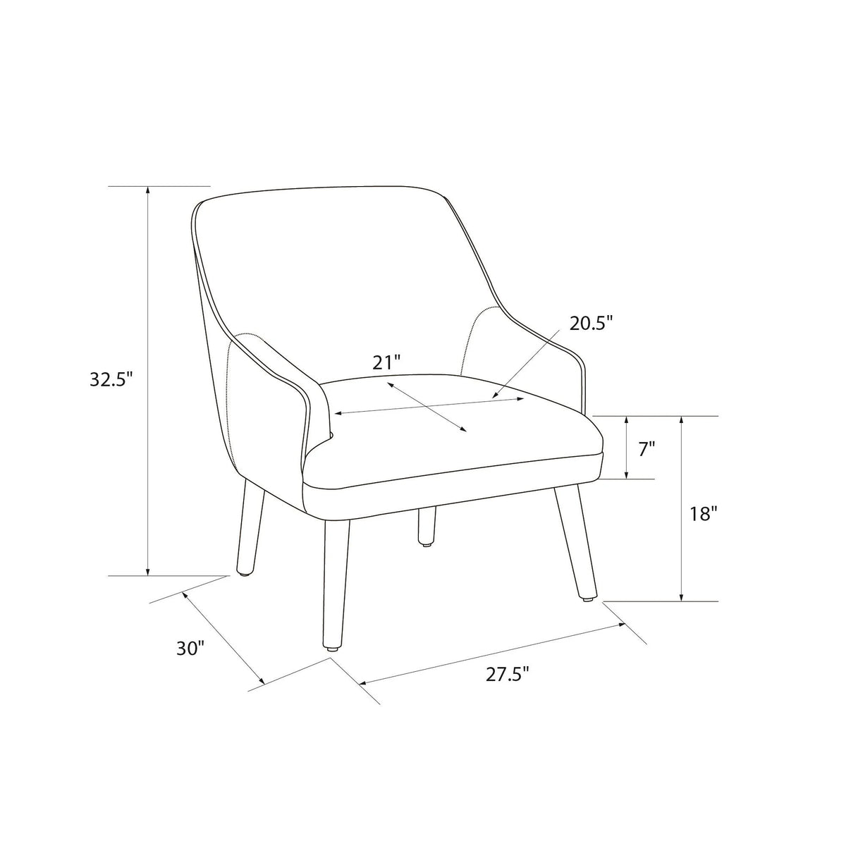 Mustard Velvet Upholstered Accent Chair A873
