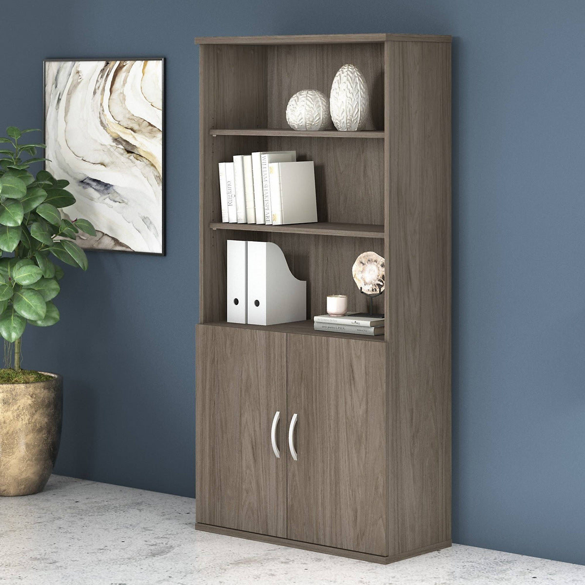 Storm Gray 5 Shelf Bookcase W5165