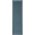 14-1/2 in. x 58 in. Vinyl Louvered Shutters Pair Wedgewood Blue M164