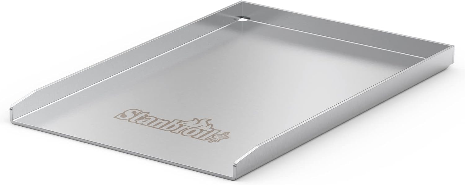 Stainless Steel Gas Grill Griddle Pan Pack of 2 U9039