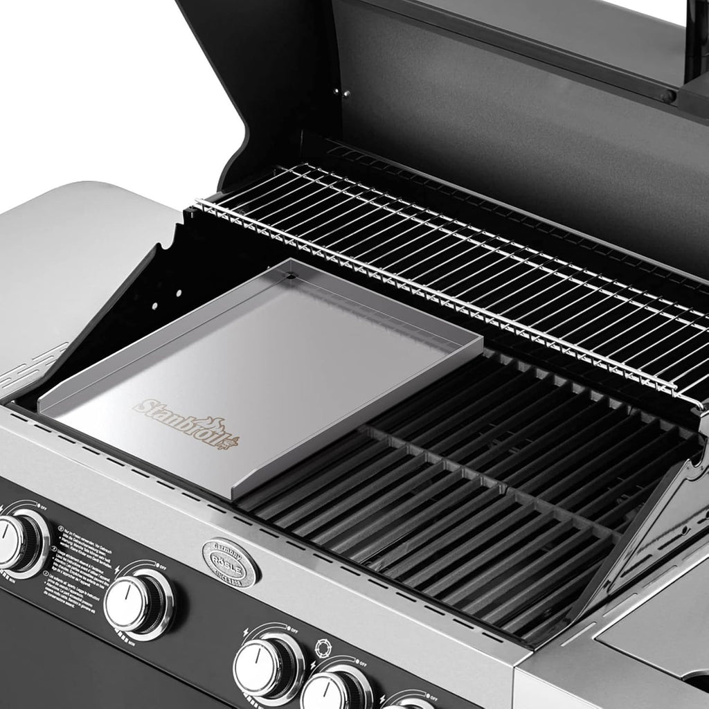 Stainless Steel Gas Grill Griddle Pan Pack of 2 U9039