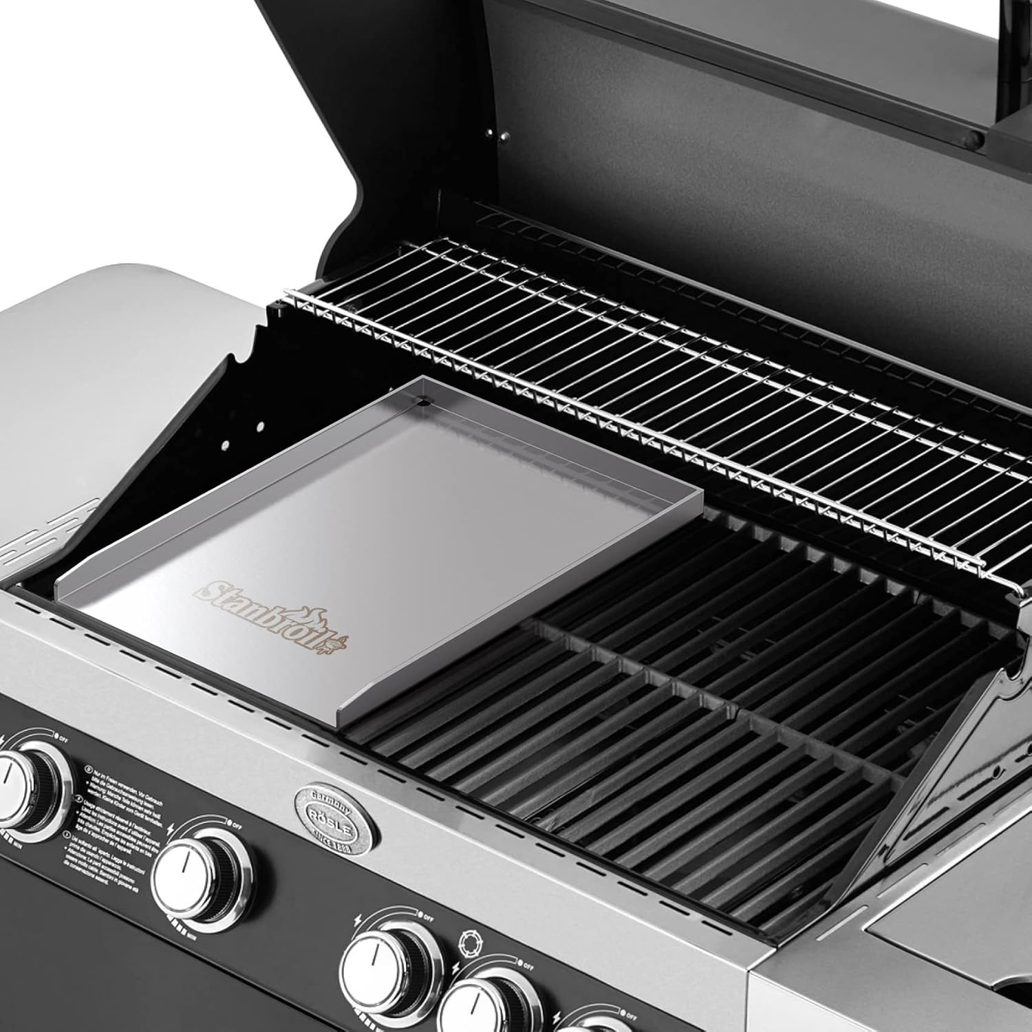 Stainless Steel Gas Grill Griddle Pan Pack of 2 U9039