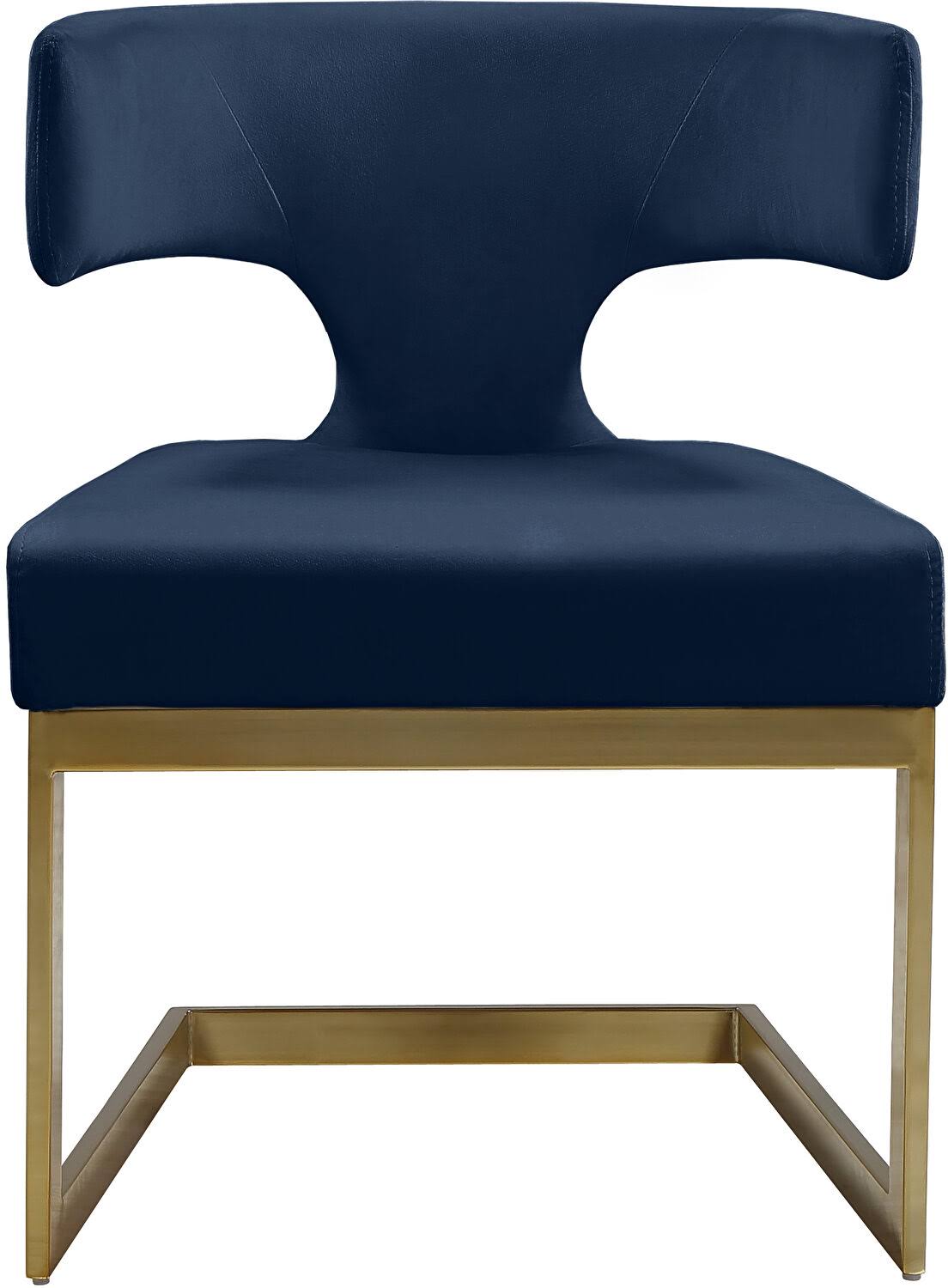 Navy Velvet Dining Chair V46346