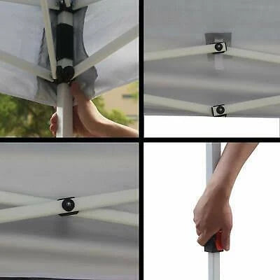 Pop-Up Canopy Tent with Wheeled Bag, Sandbags x4, Tent Stakes x4, White L127499
