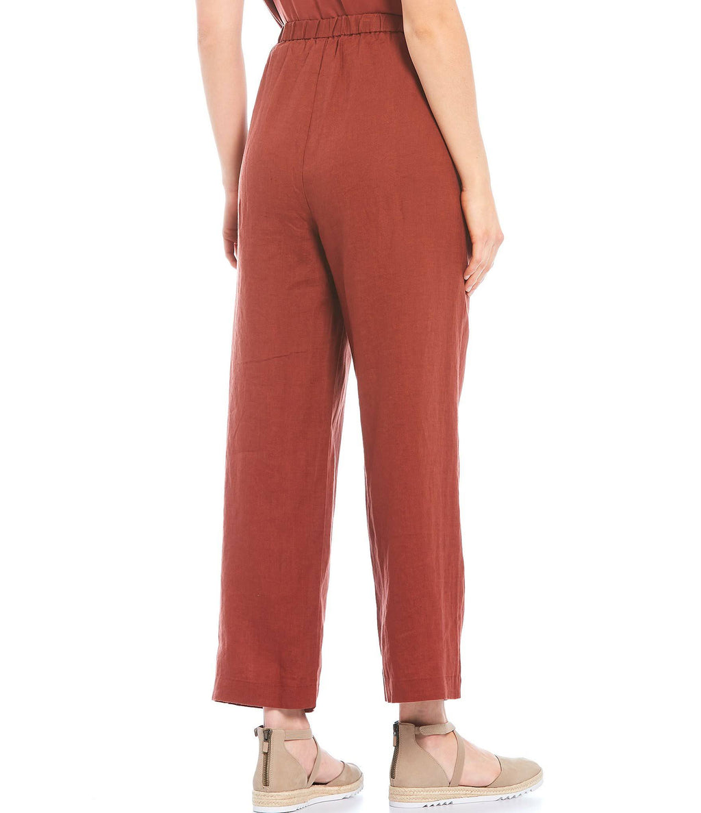 Organic Linen Ankle Straight Leg Pant S393