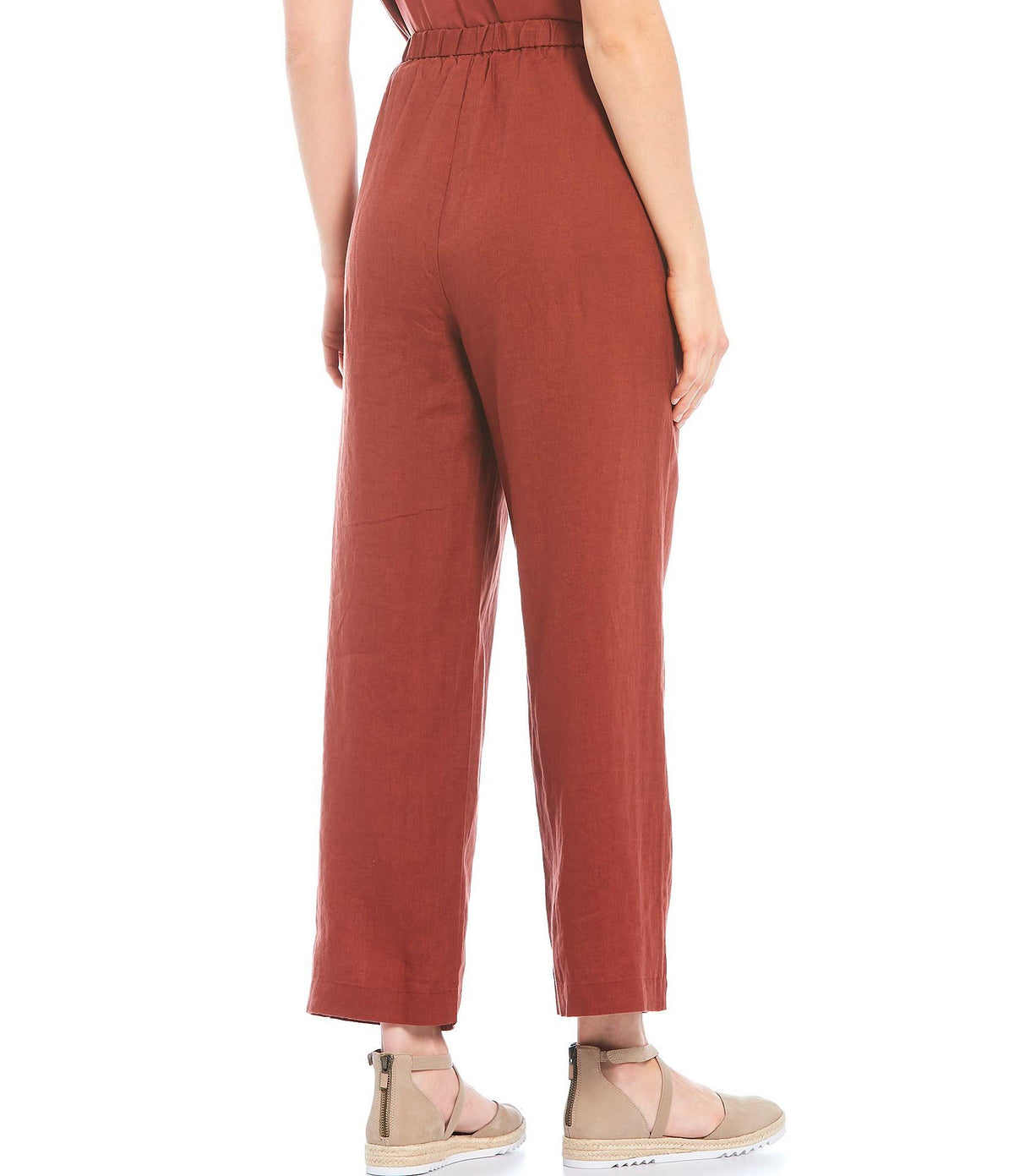 Organic Linen Ankle Straight Leg Pant S393