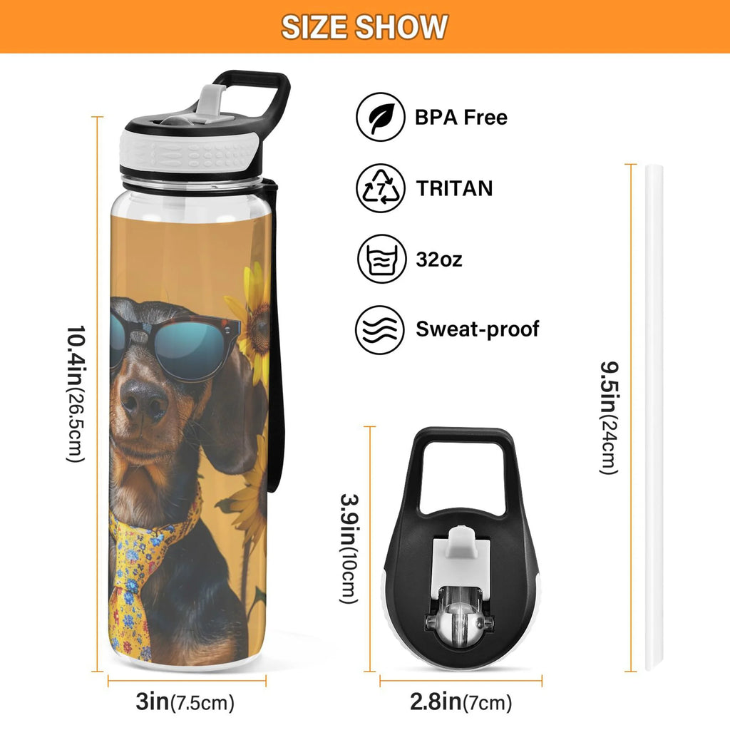 32oz Leakproof Tritan Sports Water Bottle with Straw Z347