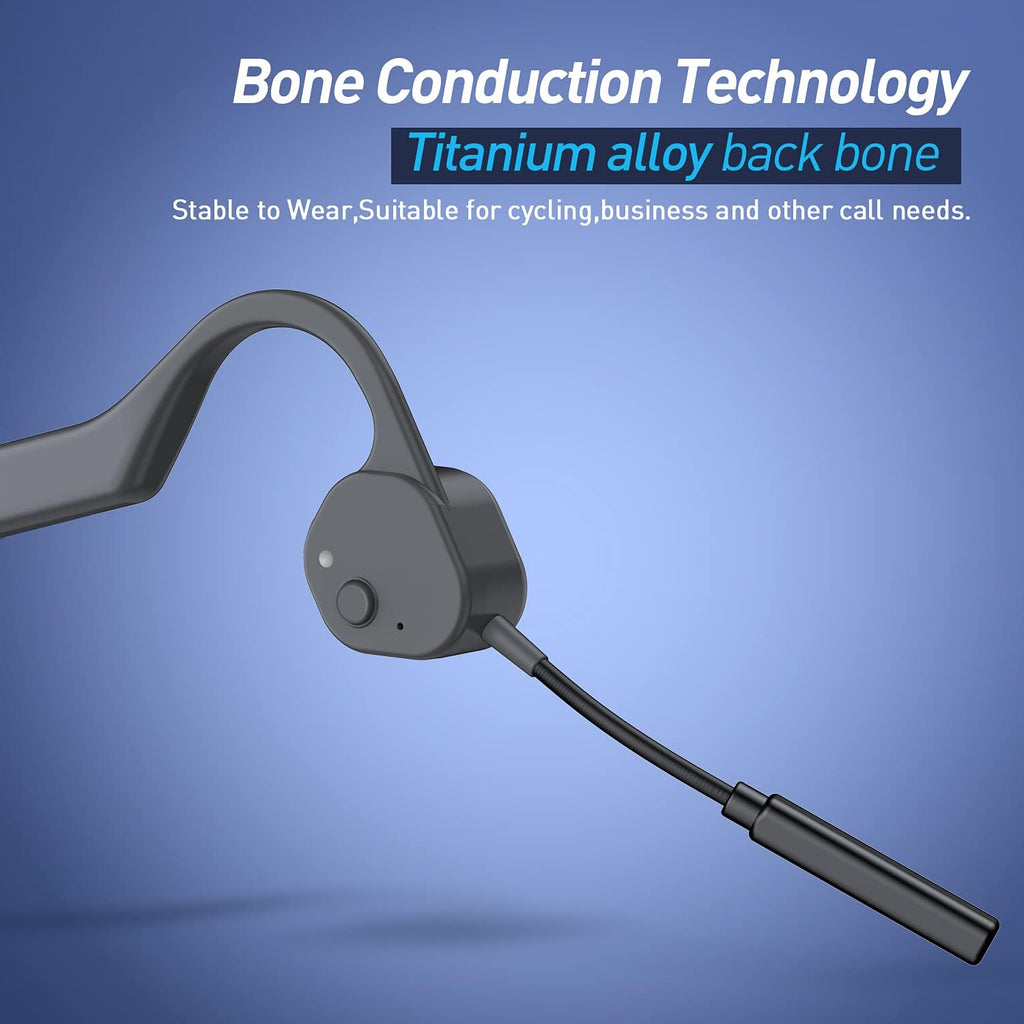 Bone Conduction Bluetooth Wireless Headset with Noise-Canceling Boom Microphone Pack of 2 M180470