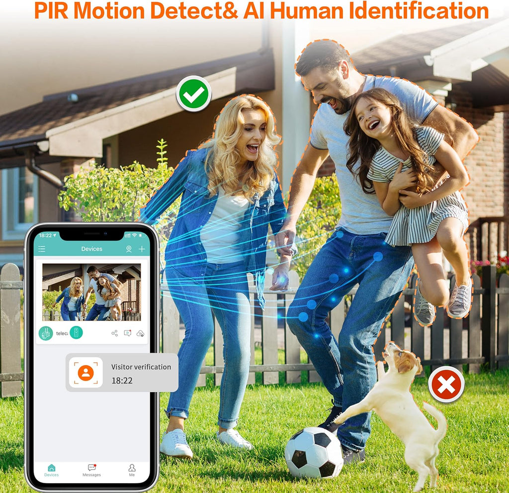 2K Wireless Video Doorbell Camera with Night Vision H74684